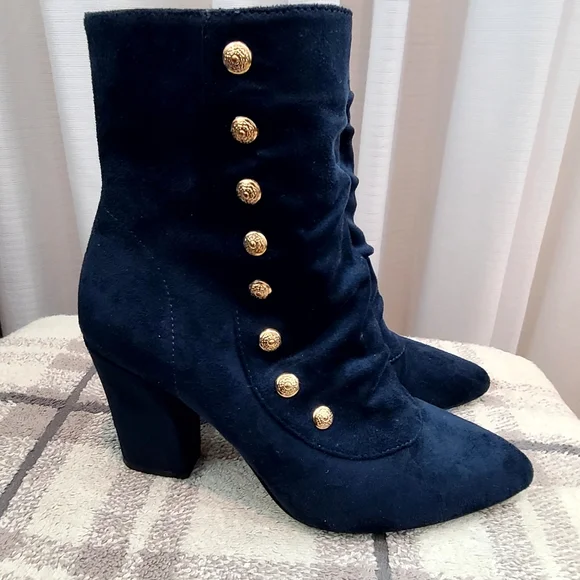 Belle Vita size 6, teal suede, ankle boots - Picture 1 of 5